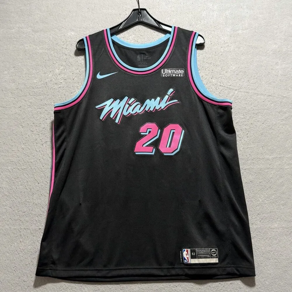 Nike NBA Miami Heat Justise Winslow #20 SB Vice Jersey Black Men’s XL Size 52
